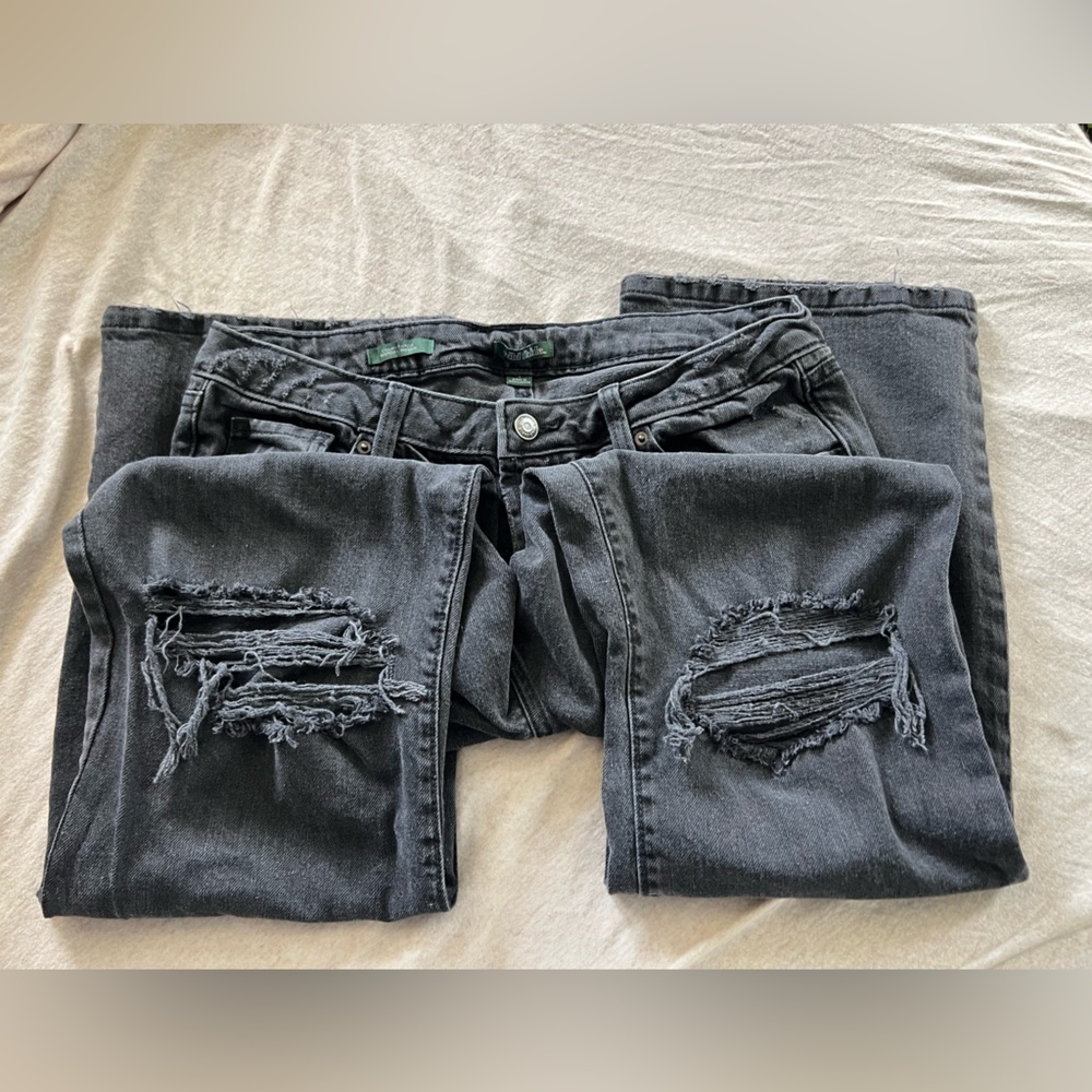 Wild Fable Womens low rise bootcut Charcoal Denim Jeans size 8 - Picture 3 of 9